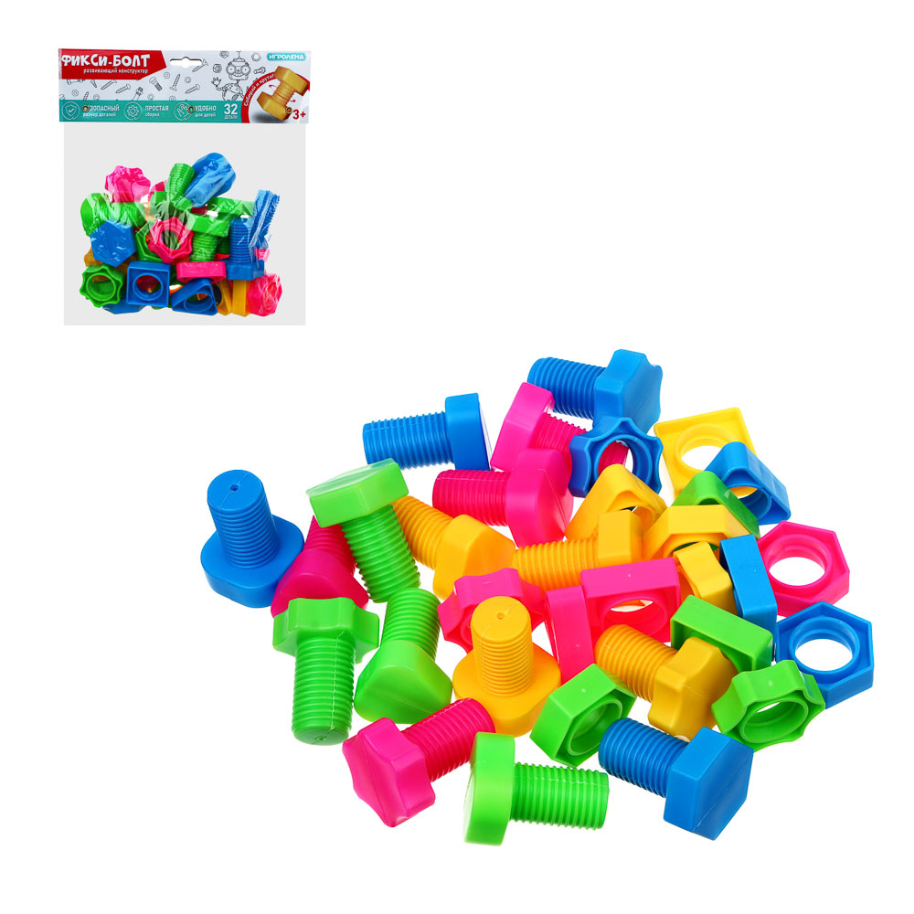 ИГРОЛЕНД Конструктор"Фикси-Болт" 32 дет