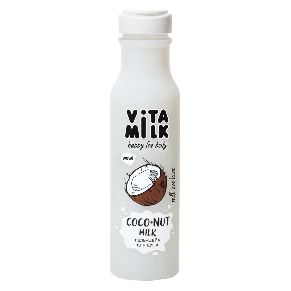 Loren+ (Vitamilk) Гель-шейк для душа 350 мл Кокос и Молоко