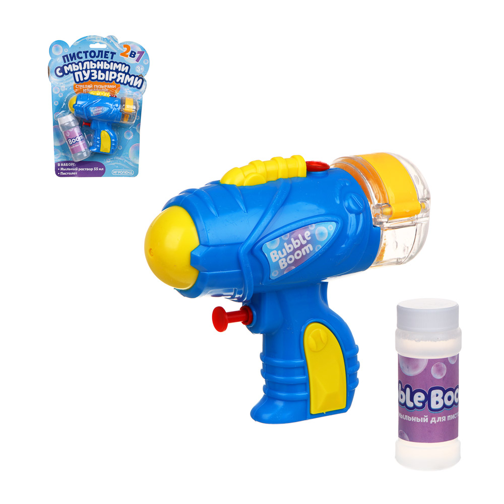 ИГРОЛЕНД Пистолет с мыльными пузырями 55мл