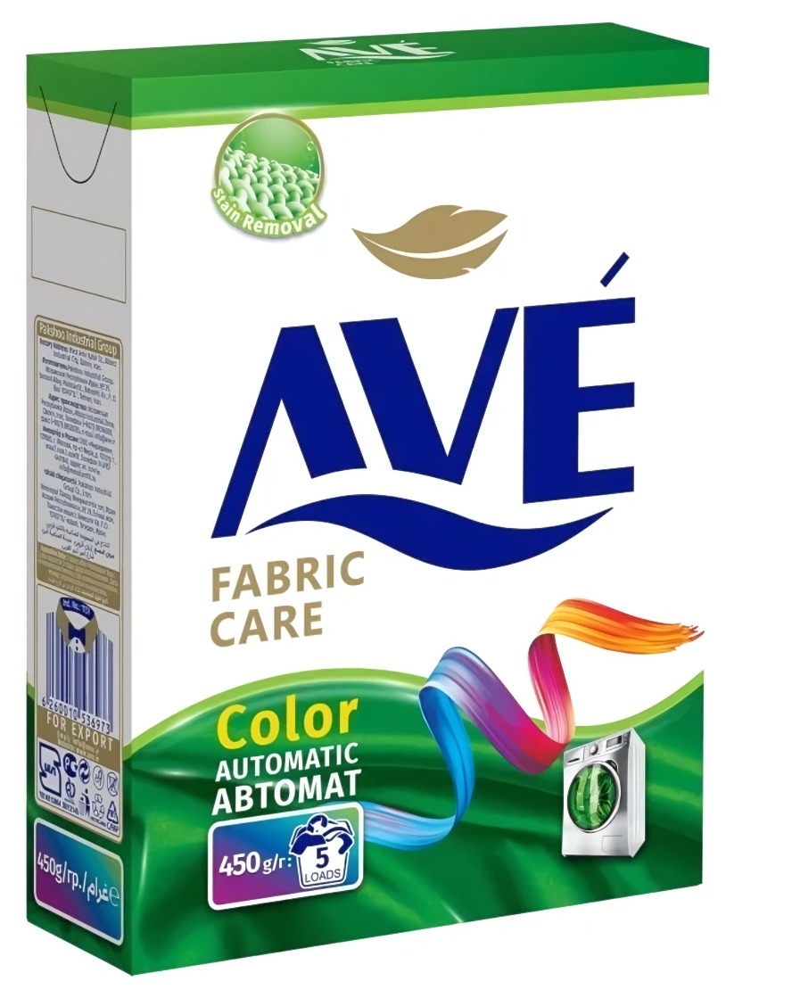 AVE порошок автомат для цветных вещей 450гр AVE порошок автомат для цветных вещей 450гр