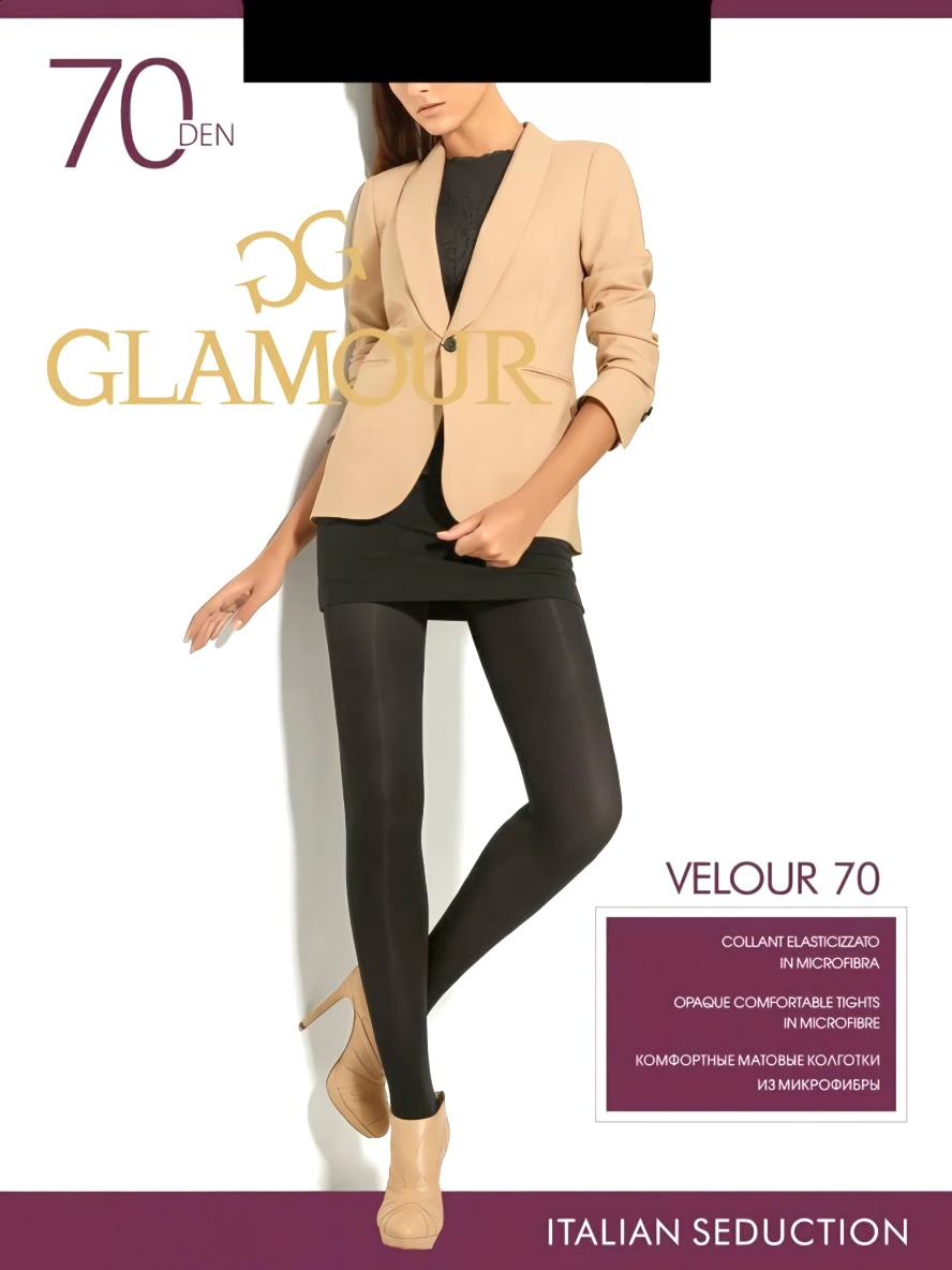 Glamour Колготки Velour 70 den (5, Nero)