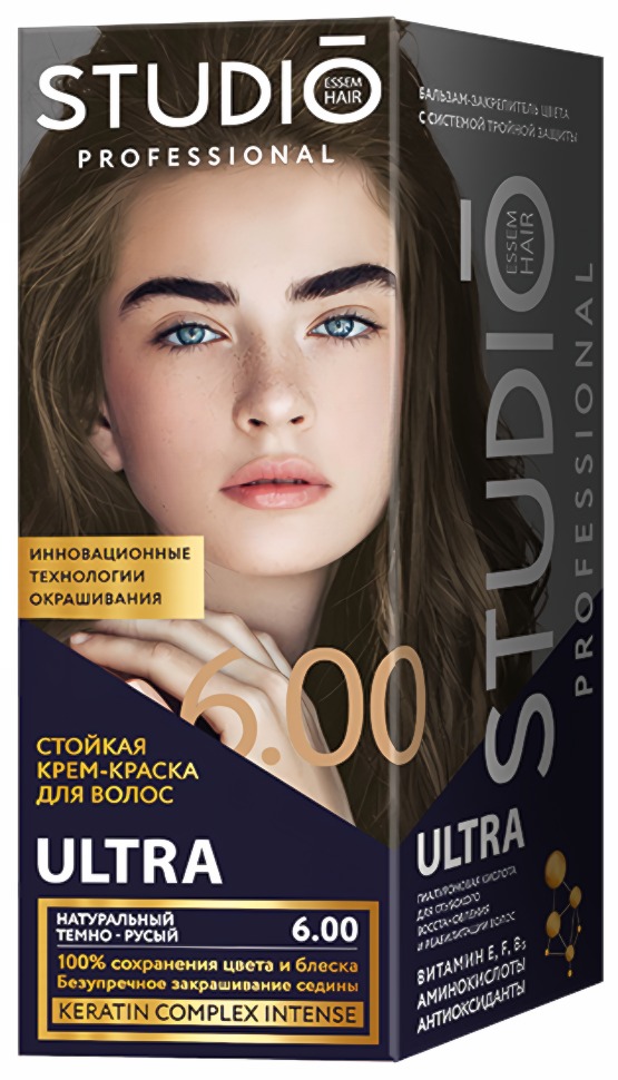 Студио 3D Golografic краска для волос 115мл (6.00, натуральный темно-русый)