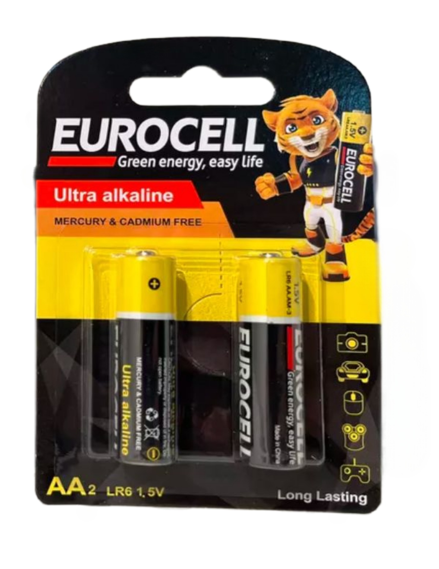 Батарейки Eurocell алкалиновые АА 2шт