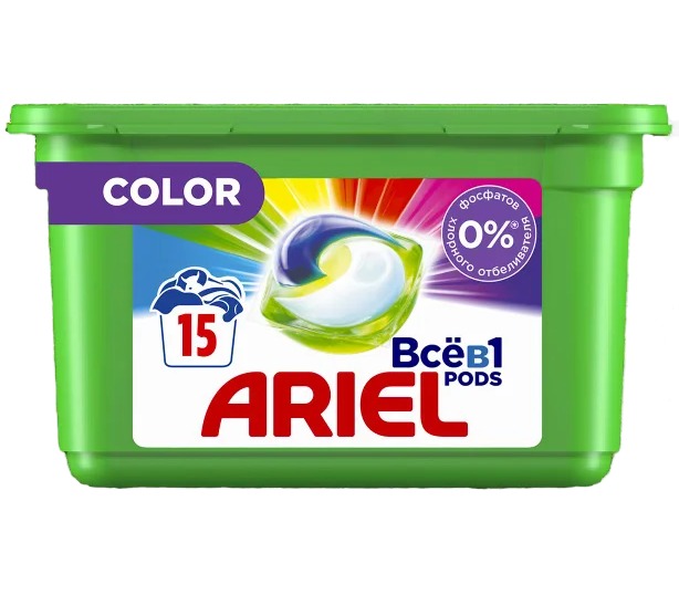 Ариель Автомат гель жидкий в растворимых капсулах 14X19.5 (Color)