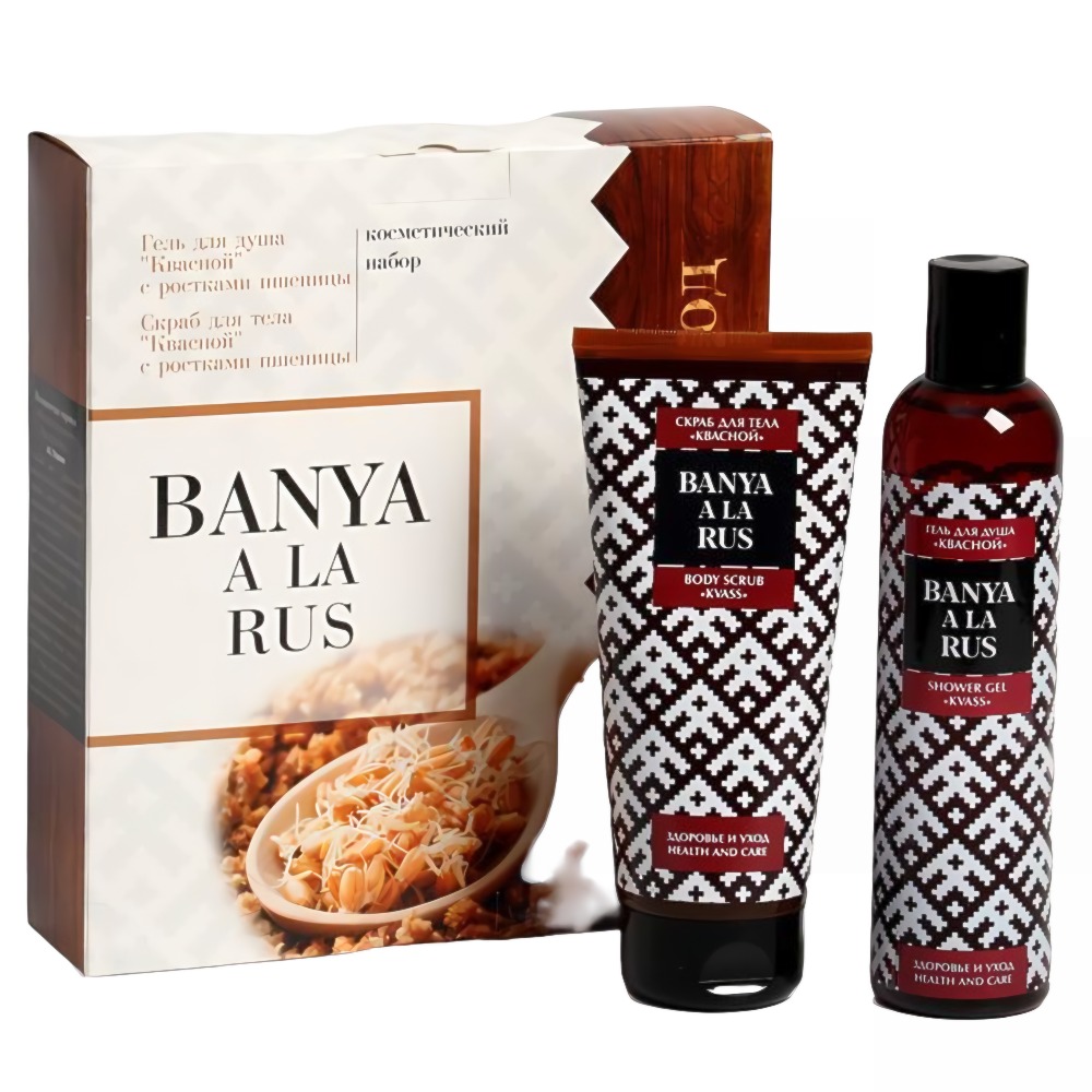 Набор "Banya a La Rus 2" Квасной (Гель для душа+Скраб для тела) 