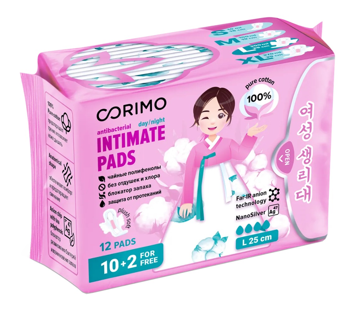 Corimo Впитывающие анатомической формы L12 шт.