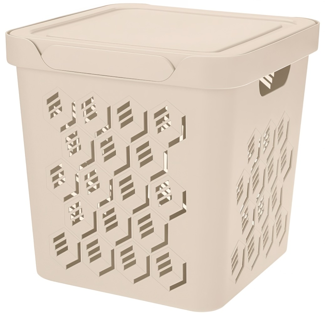 Ящик универсальный с крышкой "Deluxe" 286х286х286мм 18л 4332427