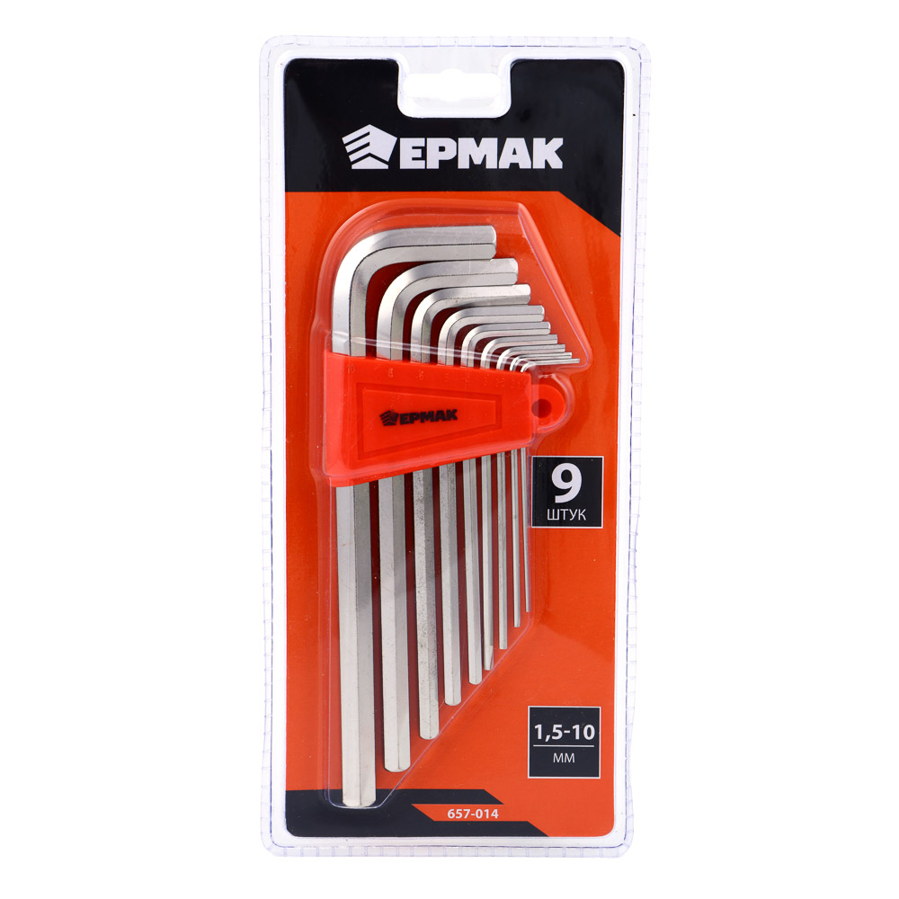 ЕРМАК Набор ключей шестигранников 9шт