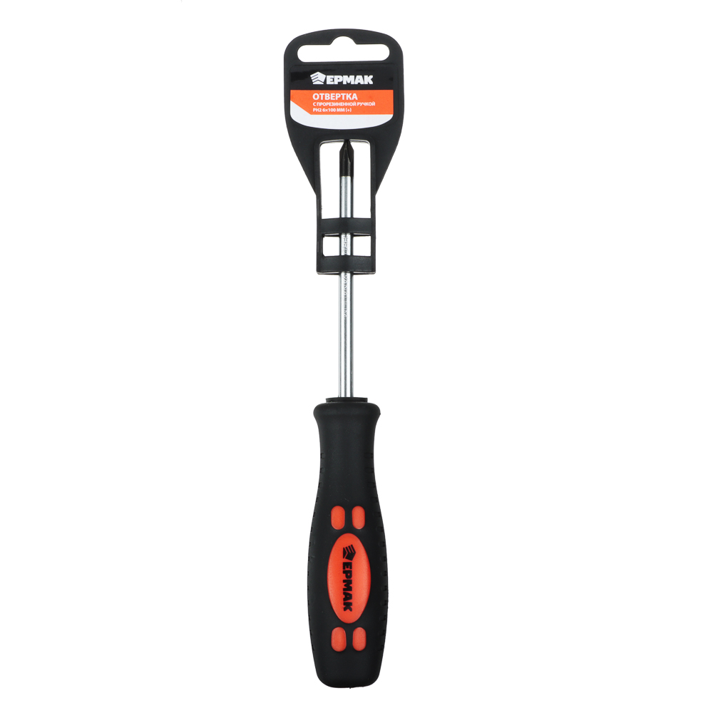 ЕРМАК Отвертка РН2 6*100мм (+)