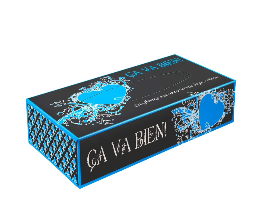 Biopin Салфетки двухслойные косметические non-stop CA VA BIEN! 80шт