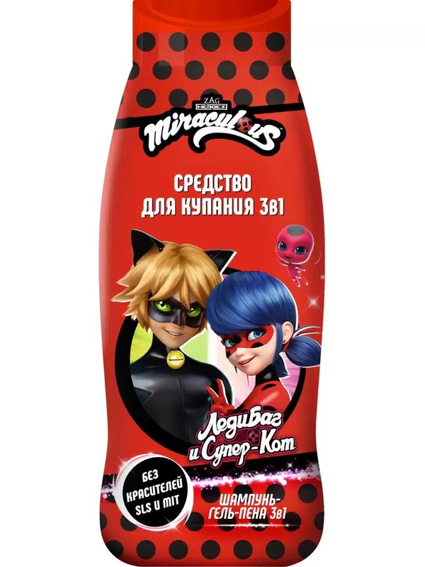 Леди Баг и Супер Кот Средство для купания детское 3в1 400мл 95009