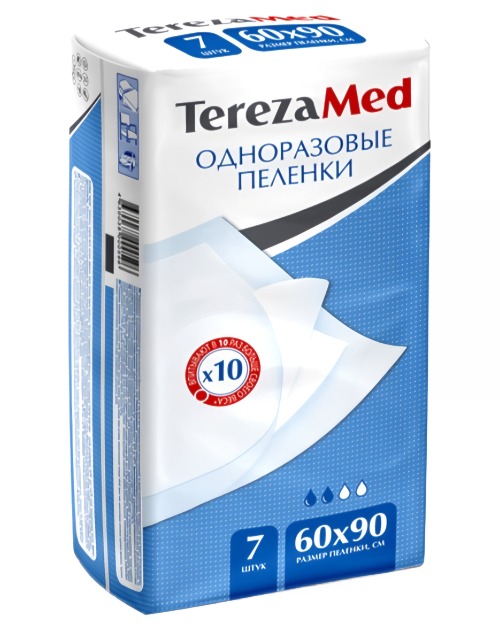 TerezaMed пеленки одноразовые 60*90 7шт