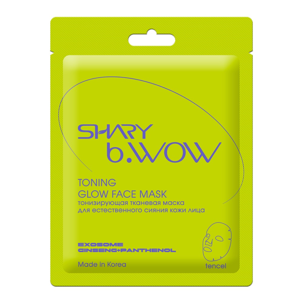 Shary Тонизирующая тканевая маска для естественного сияния кожи лица 28 г