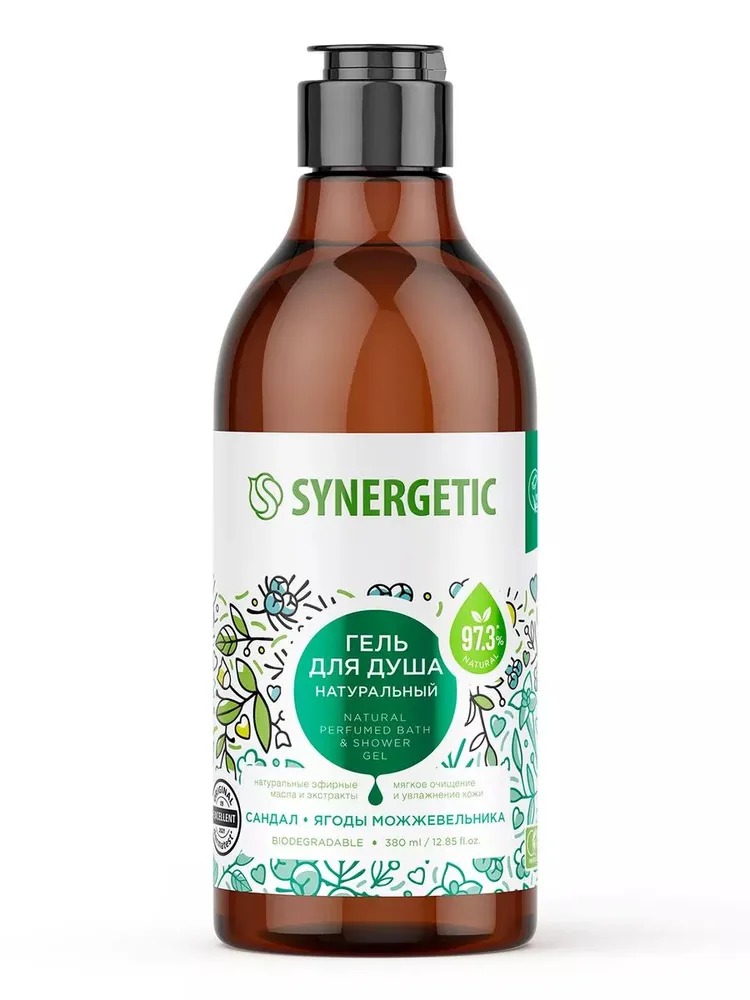 SN Гель д/душа биоразлагаемый натуральный Сандал и ягоды можжевельника 380мл