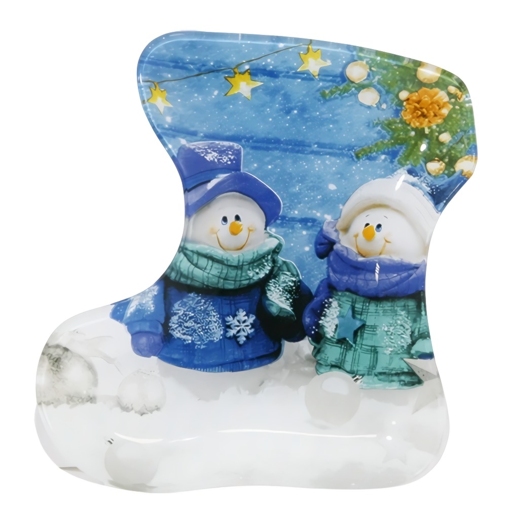 Блюдо "Сапожок" 16 см в подарочной упаковке НГ