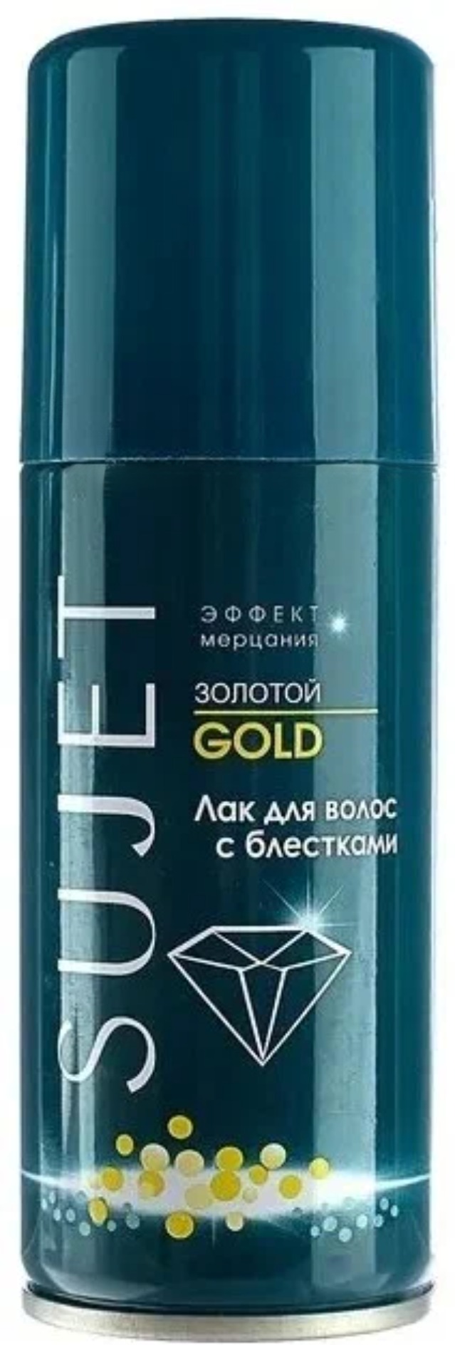 Сюжет лак для волос с блестками золотой 100мл