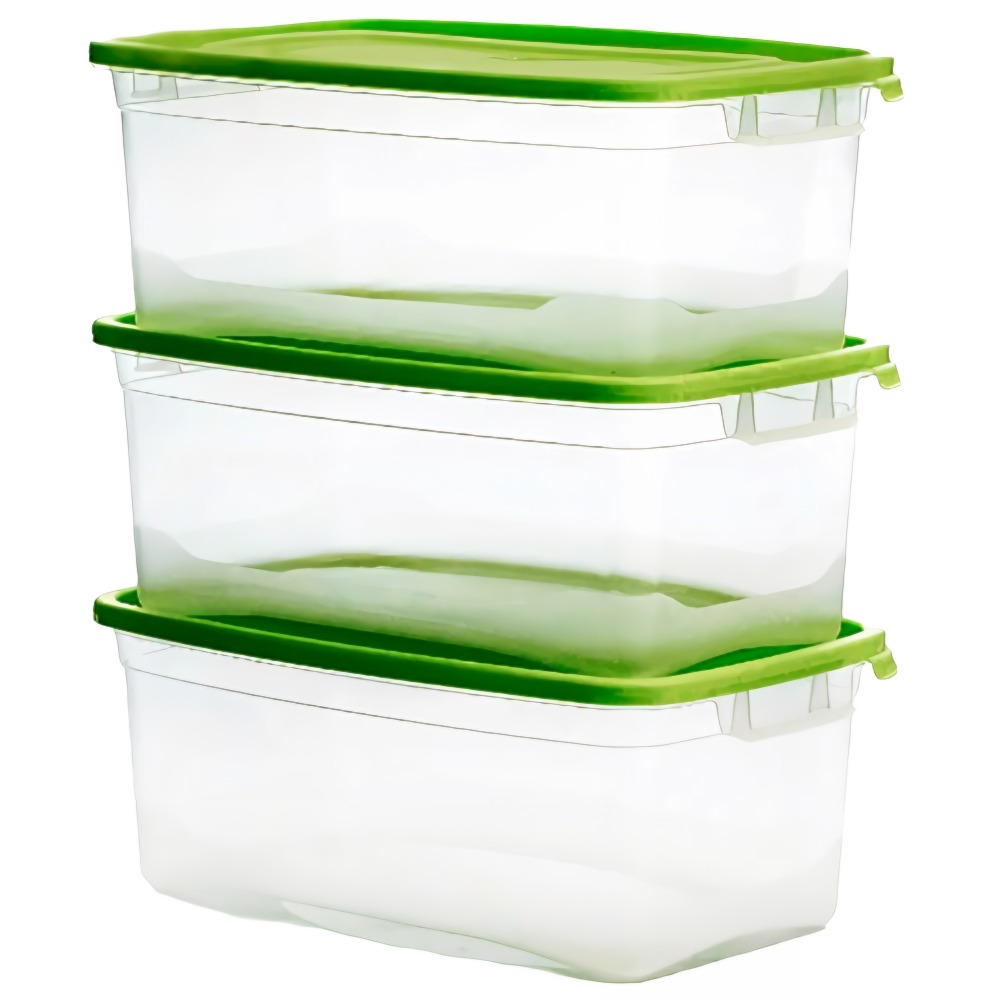 Комплект контейнеров 3шт "Каскад 2" прямоугольные для СВЧ 1л  57001