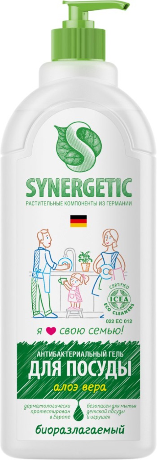 SN Средство биоразлагаемое д/мытья посуды,детских игрушек Алоэ 1л 