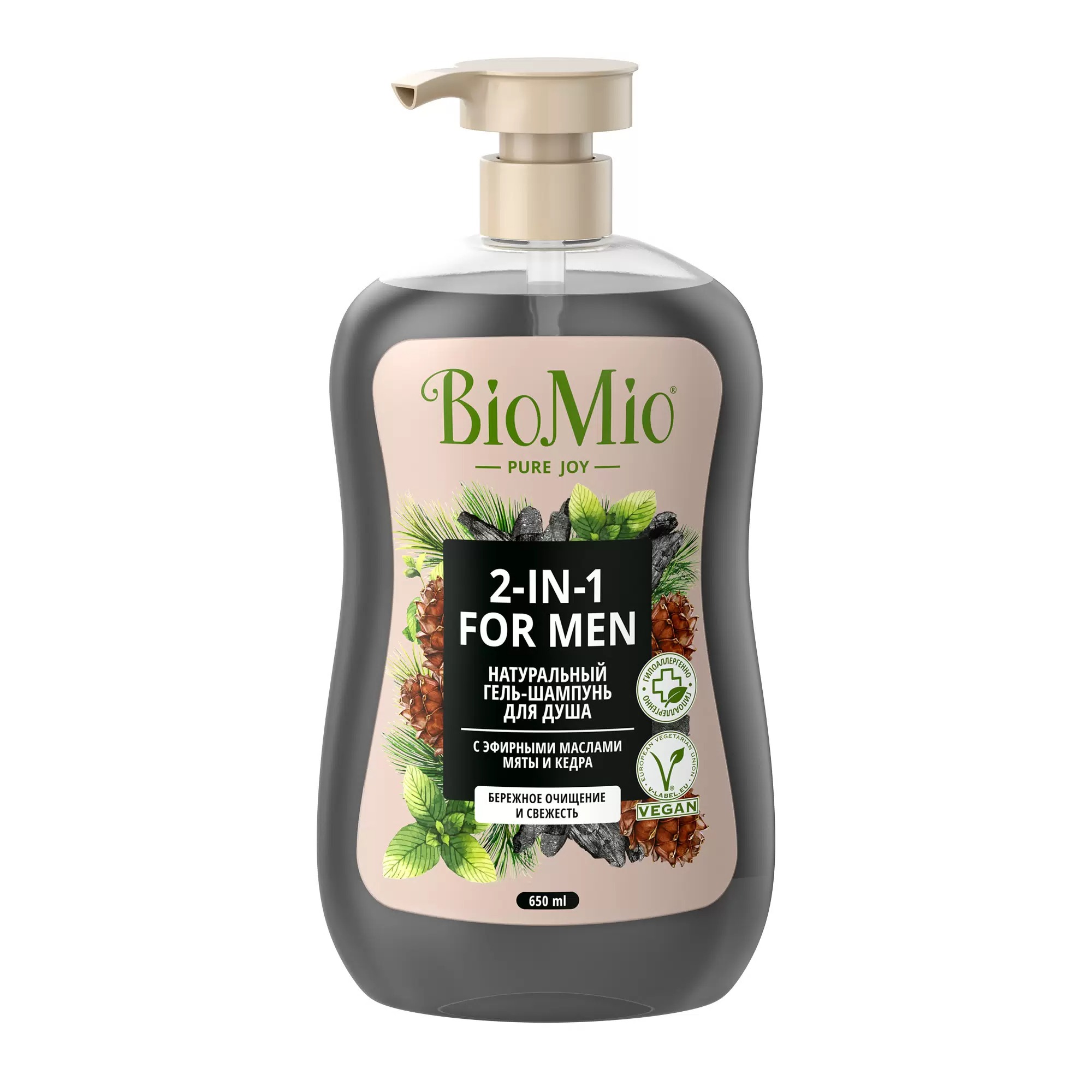 BioMio Гель для душа 2в1 250мл Men (Мята и кедр)