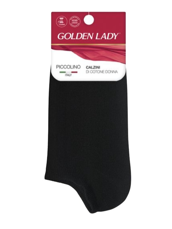 Golden Lady Носки Piccolino супер-укороченные жен хлопок (25-27 (39-41), Nero)
