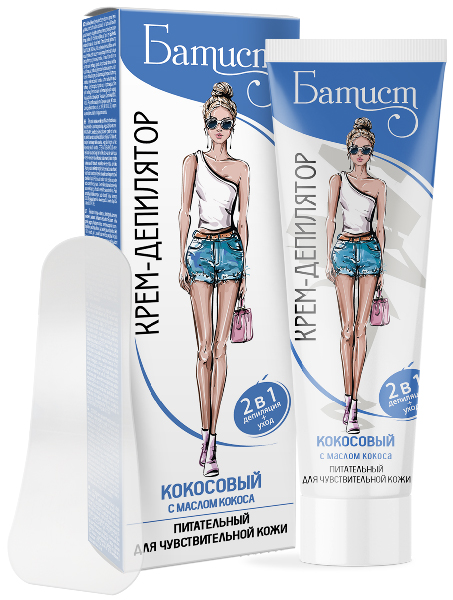 Батист Крем-депилятор Кокосовый 100мл Батист Крем-депилятор Кокосовый 100мл