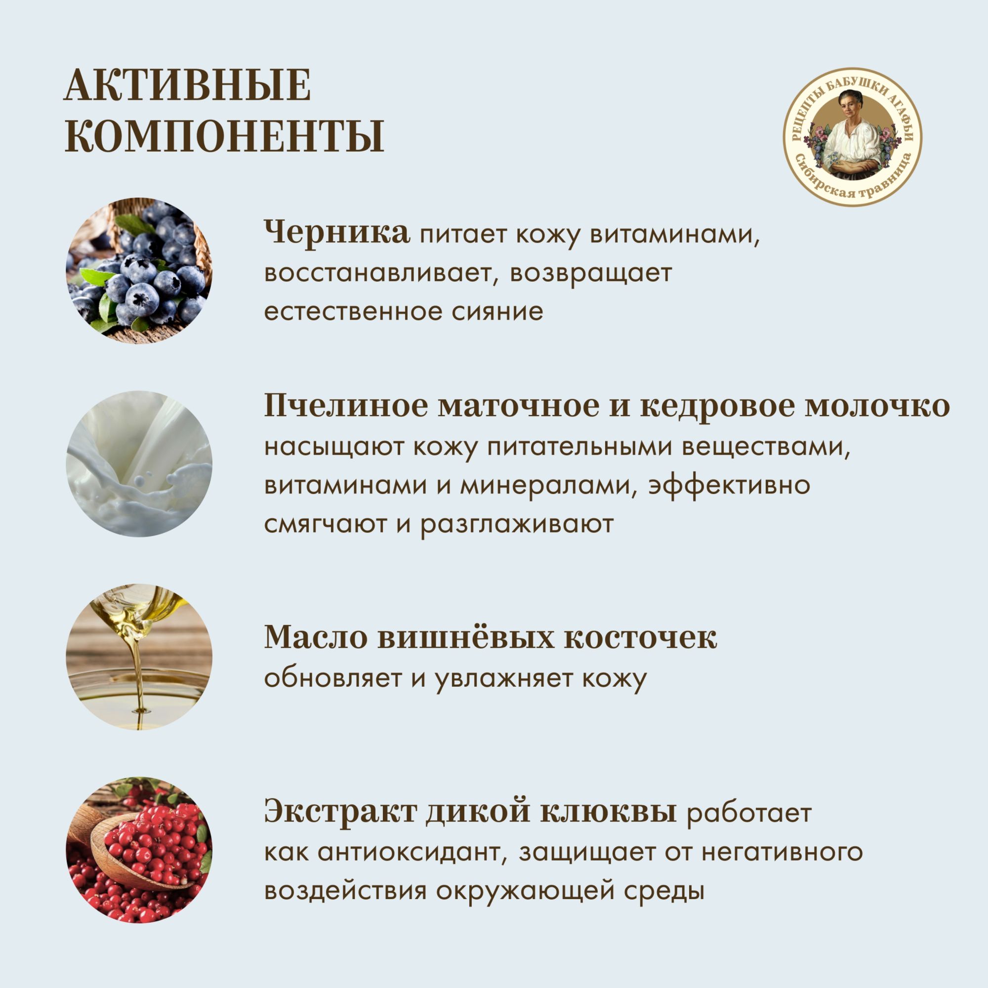 РБА гель для душа Черничные сливки Питательный 500 мл