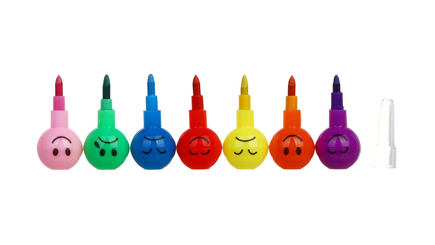 Мелки восковые сегментные 7 цветов,