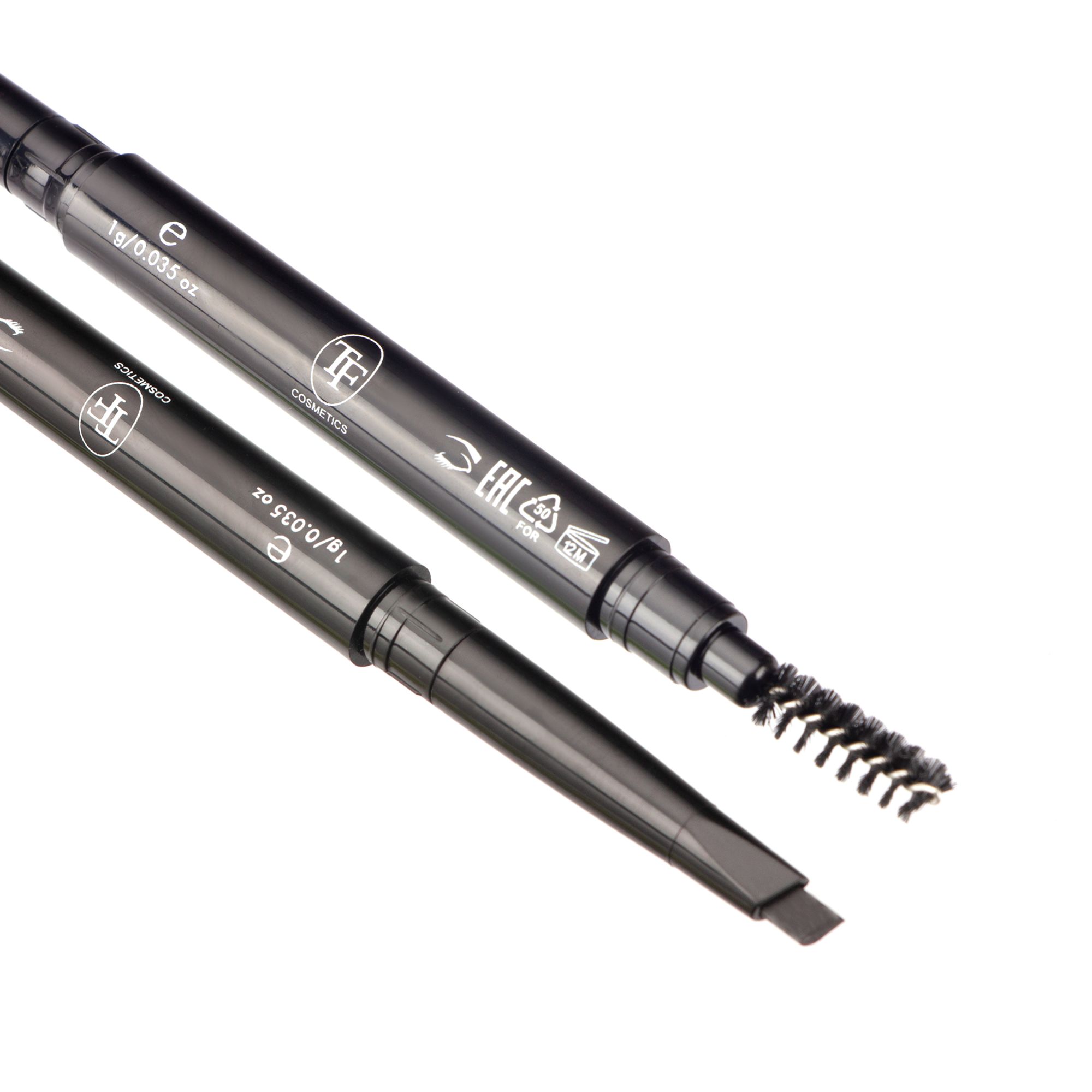 TF карандаш для бровей механический со щеточкой влагостойкий Brow Academy 1гр CEB03A (301, черный)