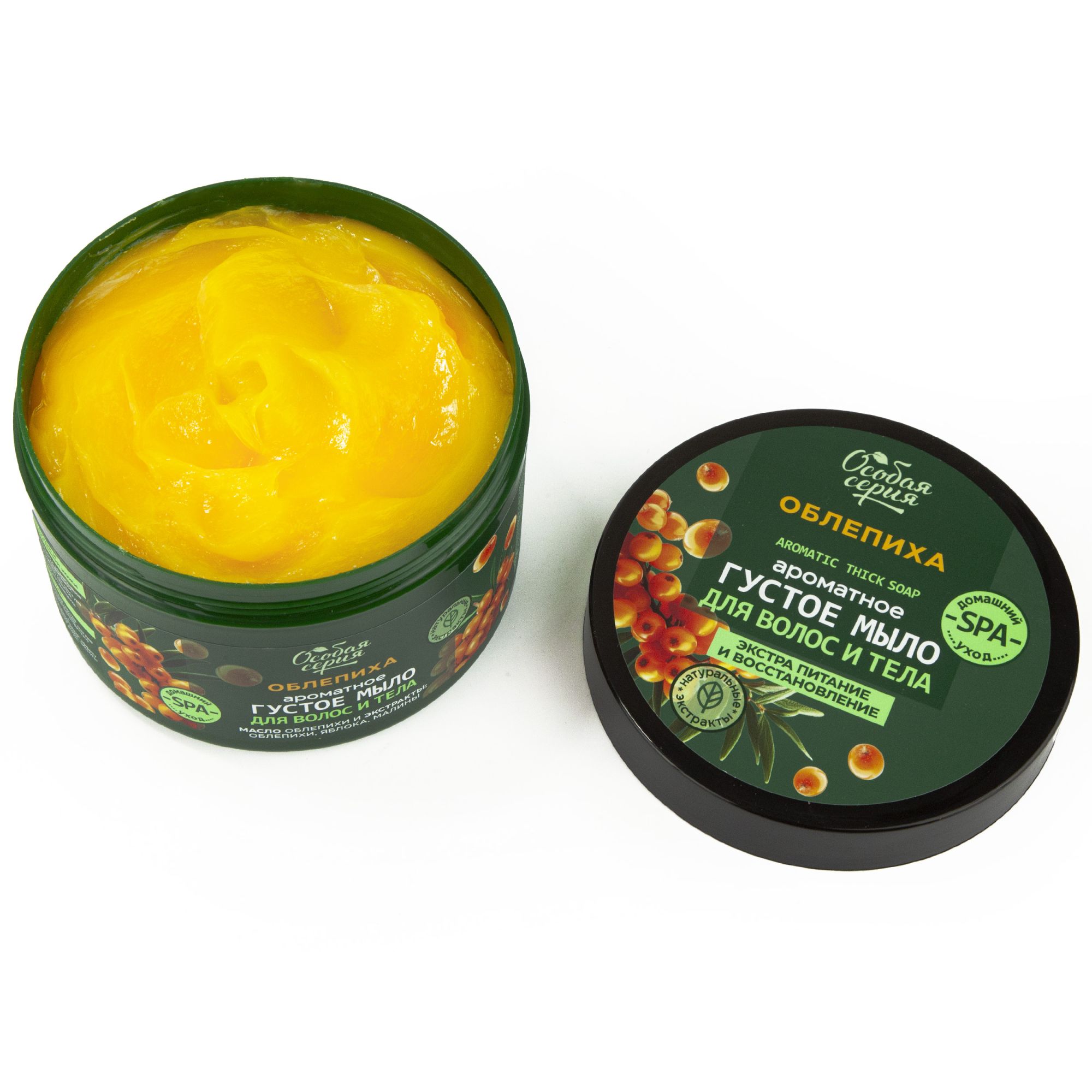 ОС мыло густое для волос и тела 500мл (Облепиха, экстра питание и восстановление )
