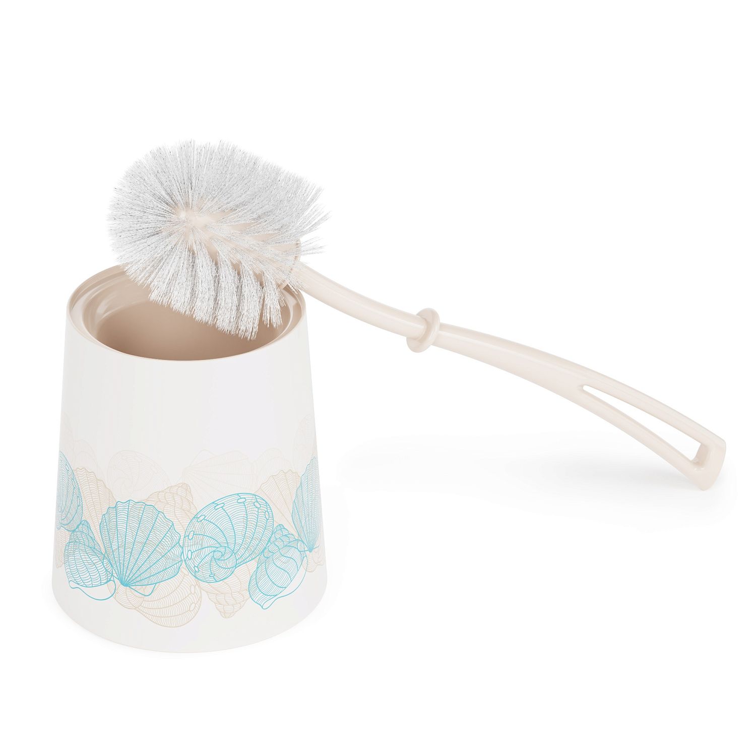 Ёрш туалетный "Ракушки" с подставкой круглый 7869м