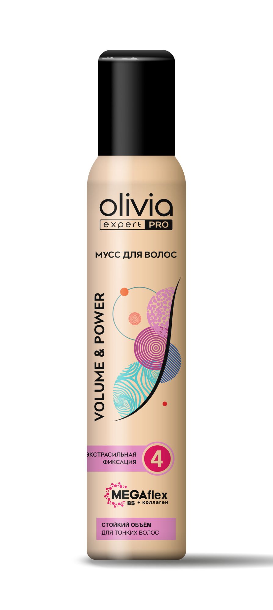 Olivia Мусс д/укладки волос expert pro Volume & power 150мл