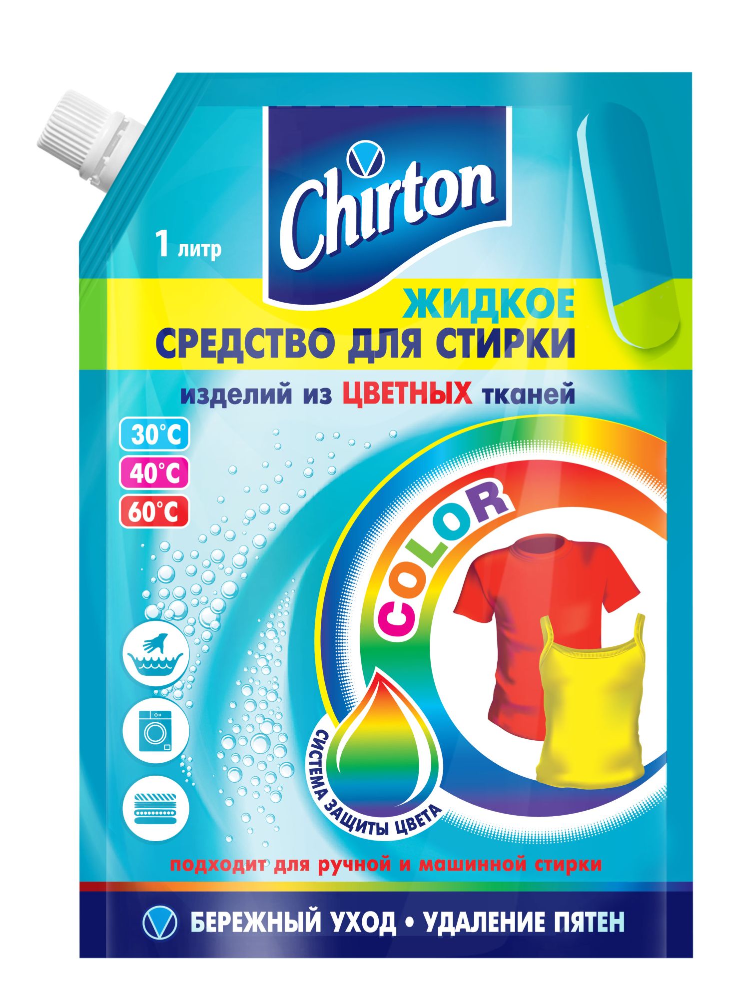 Чиртон Жидкое ср-во д/стирки изделий из Цветных тканей 1л