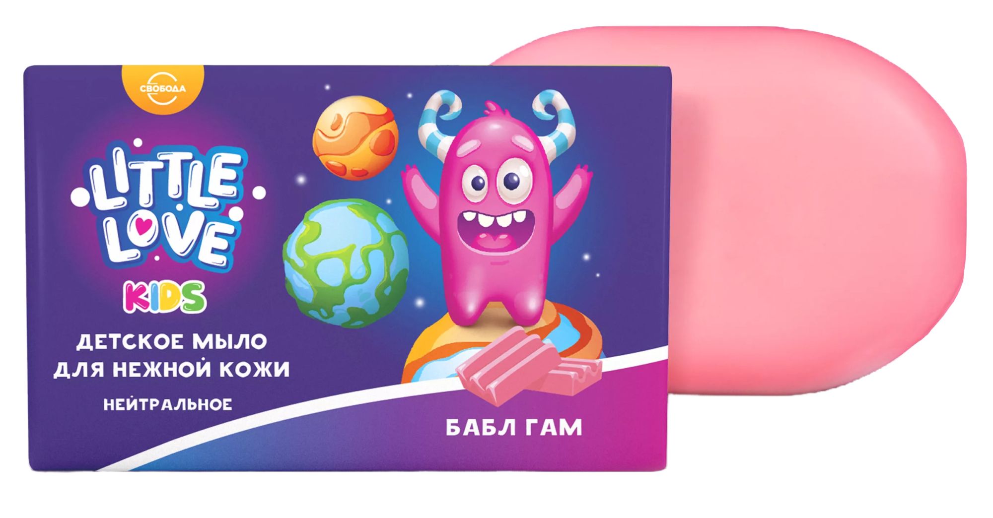 Little love мыло детское бабл гам 90 гр