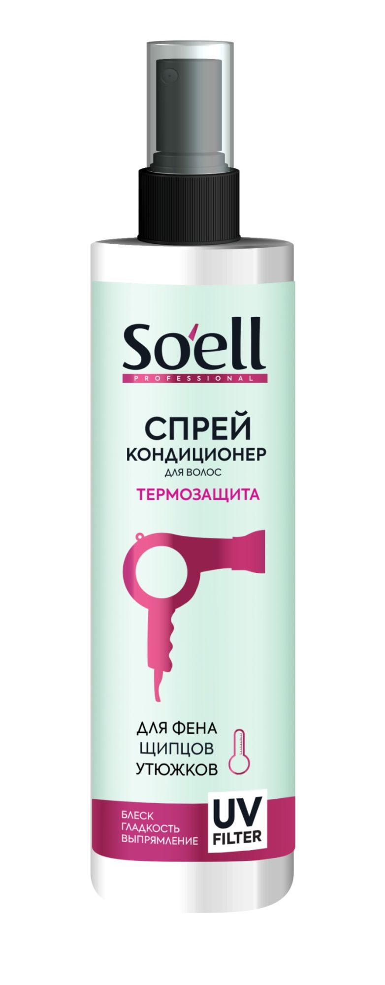 Soell Professional Спрей-кондиционер термозащитный для сухих и поврежденных волос 150мл