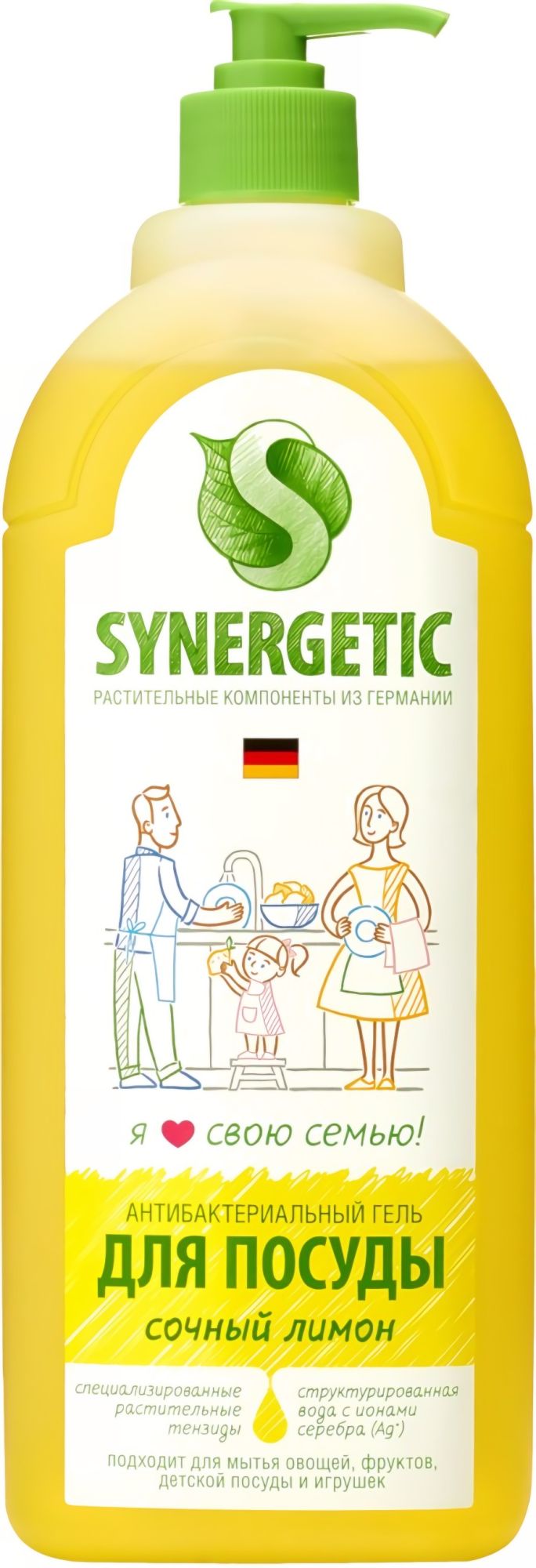 SN Средство биоразлагаемое д/мытья посуды,детских игрушек Лимон  1л