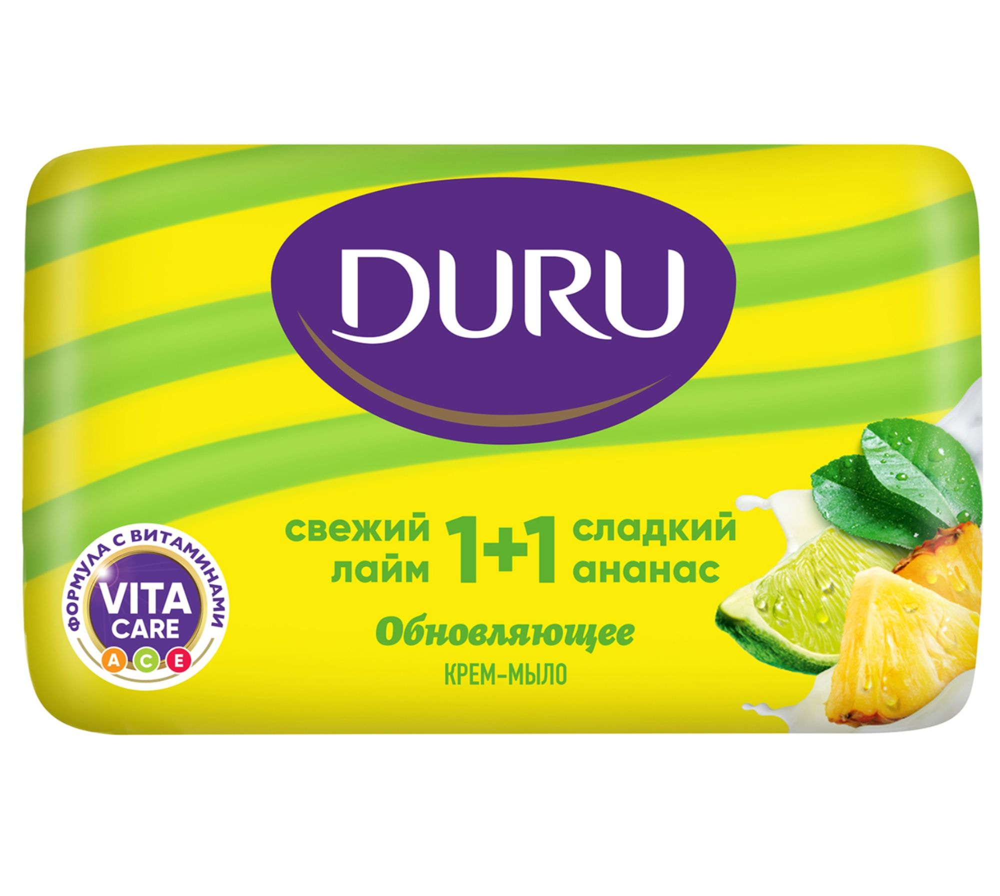 Duru 1+1 крем-мыло Лайм-Ананас 80г