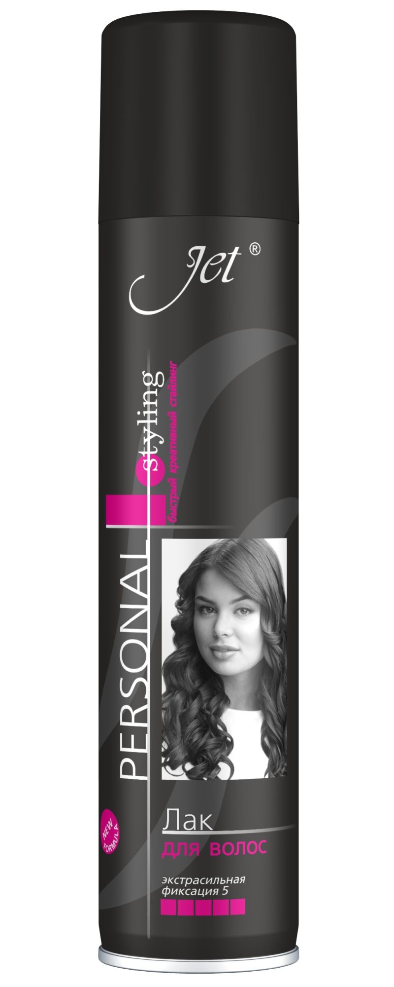 Джет лак для волос Black Line экстрасильная фиксация Стиль и форма 300мл/415см