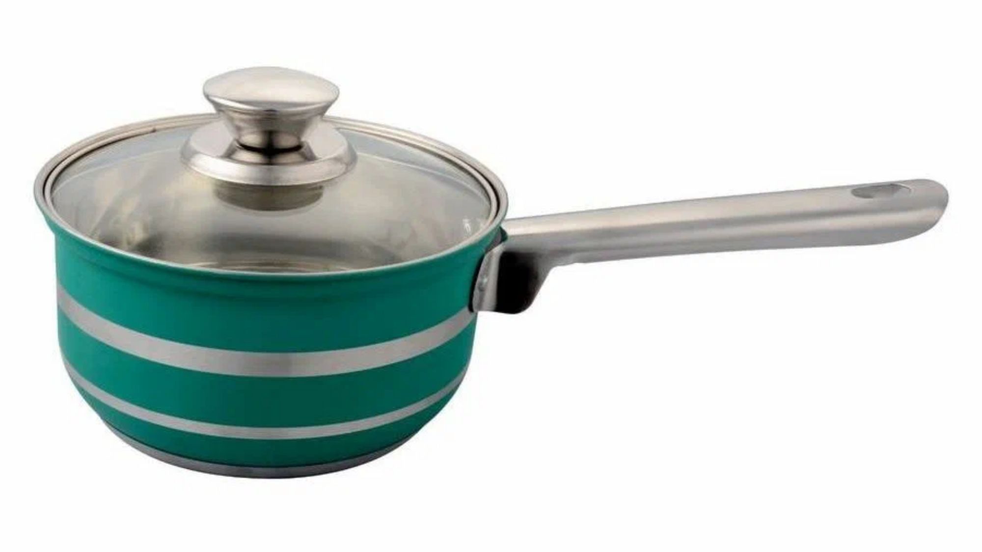 Ковш 1,1л  со стеклянной крышкой, капсульным дном