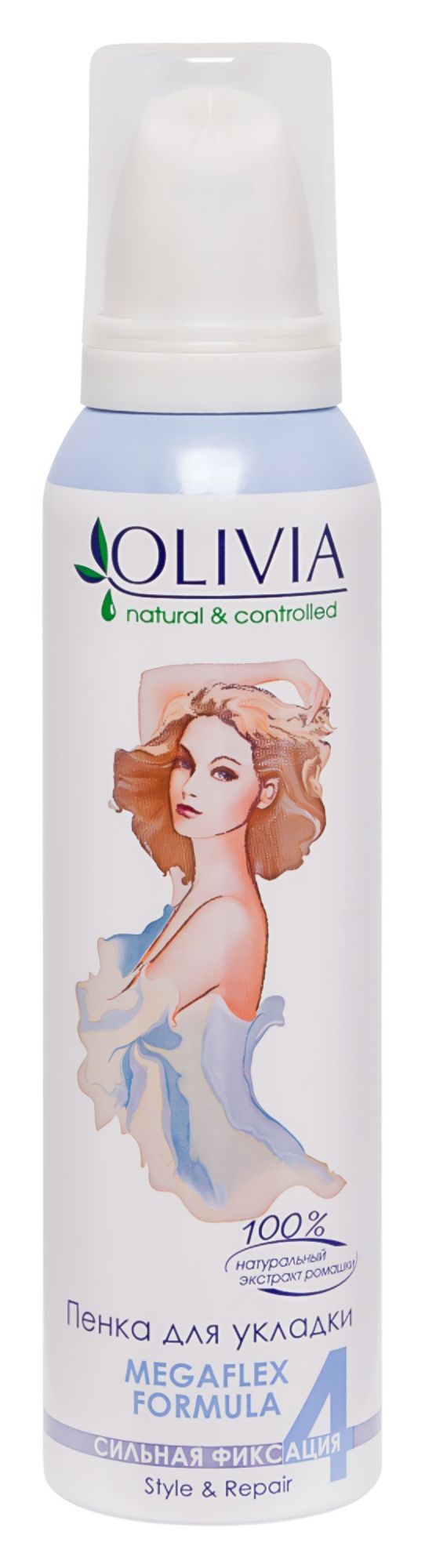 Olivia Пенка д/укладки волос с экстрактом ромашки сильной фиксации 150мл